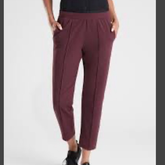 Athleta Venice Pintuck Maroon Pant - Picture 1 of 6